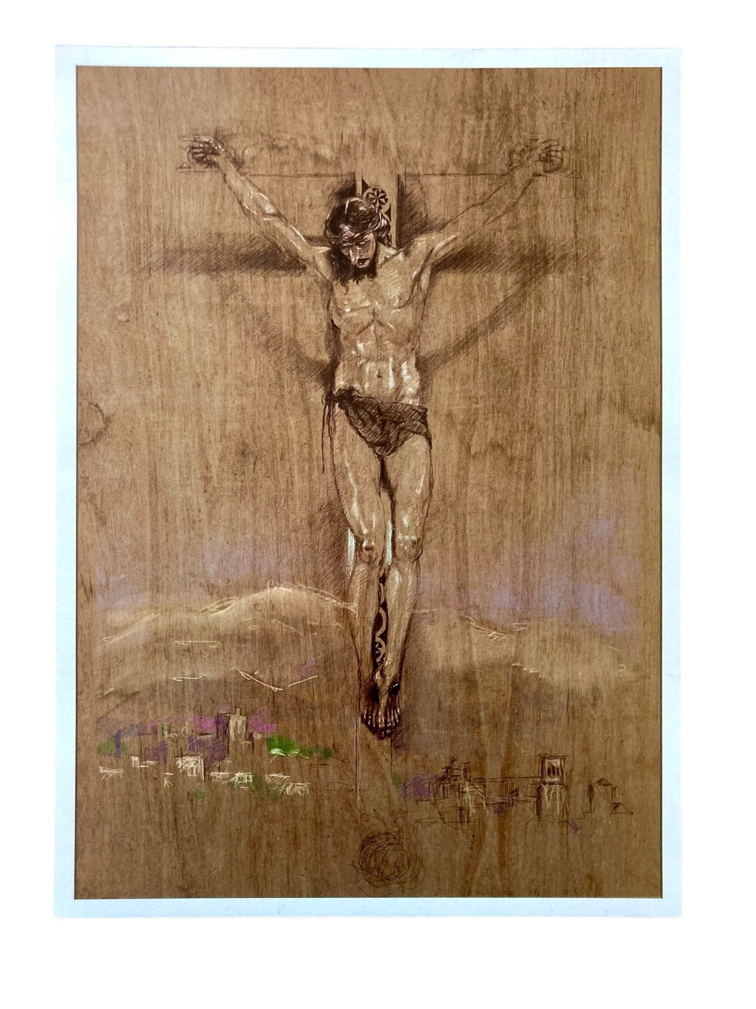 Reproducción en papel de "Boceto del Cartel del Cristo del Silencio"