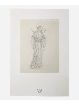 Drawing Saint Rita of Cascia by Juan Díaz Losada