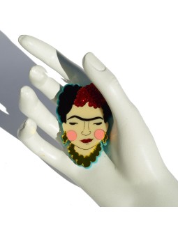 Broche en plexiglass Frida