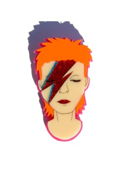 Broche en plexiglass David Bowie de Annie´s Fingers