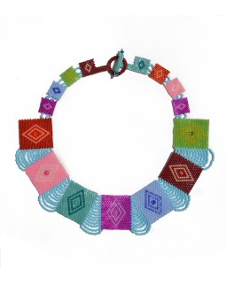 multicolored beads choker