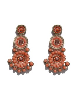 Exquisite Abril & Sandoval coral beads earrings x San Fabrizzio
