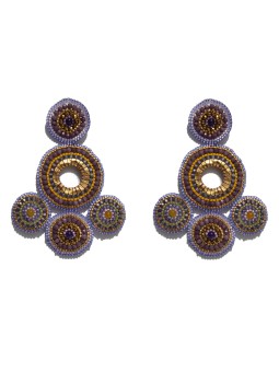 Pendientes Morado y oro