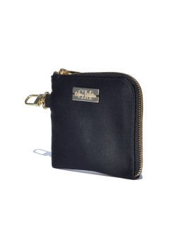 Black Satin Cardholder and Coin Purse by Celina Martin