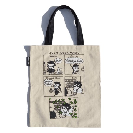 Bolso tote "How I Spend Money" de Sarah's Scribbles.