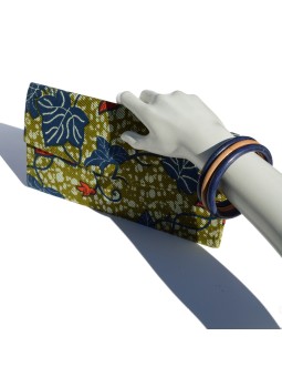 Clutch made in Pagne fabric