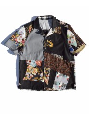 Camisa Patch & Soul de San Fabrizzio  en tejidos de tonos negros