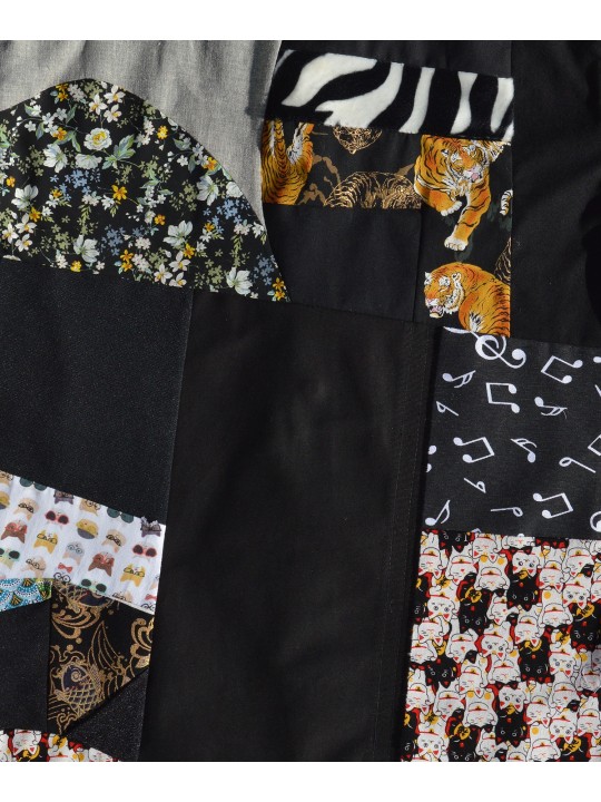 Camisa Patch & Soul de San Fabrizzio  en tejidos de tonos negros