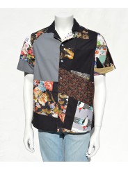 Camisa Patch & Soul de San Fabrizzio  en tejidos de tonos negros