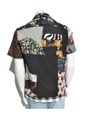 Camisa Patch & Soul de San Fabrizzio  en tejidos de tonos negros