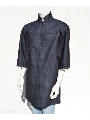 Balenciaga Pattern Coat in Denim by San Fabrizzio.