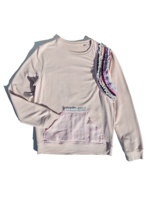 Sudadera rosa con bolsillo canguro de San Fabrizzio
