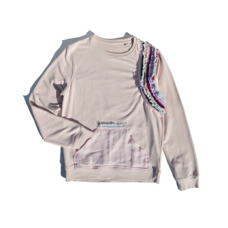 Sudadera rosa con bolsillo canguro de San Fabrizzio