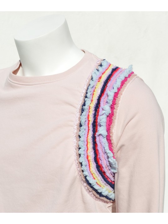 Sudadera Rosa Rayas Upcycled de San Fabrizzio