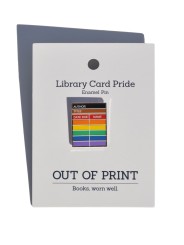 Out of Print Library Card Pride Pin