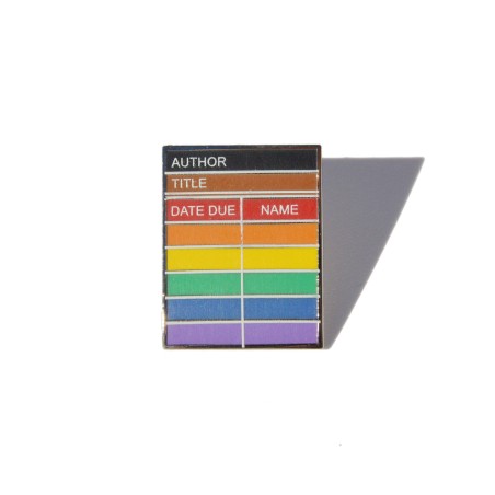 Out of Print Library Card Pride Pin