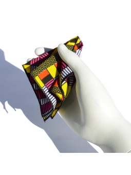 Set of 6 cocktail napkins made in Pagne fabric