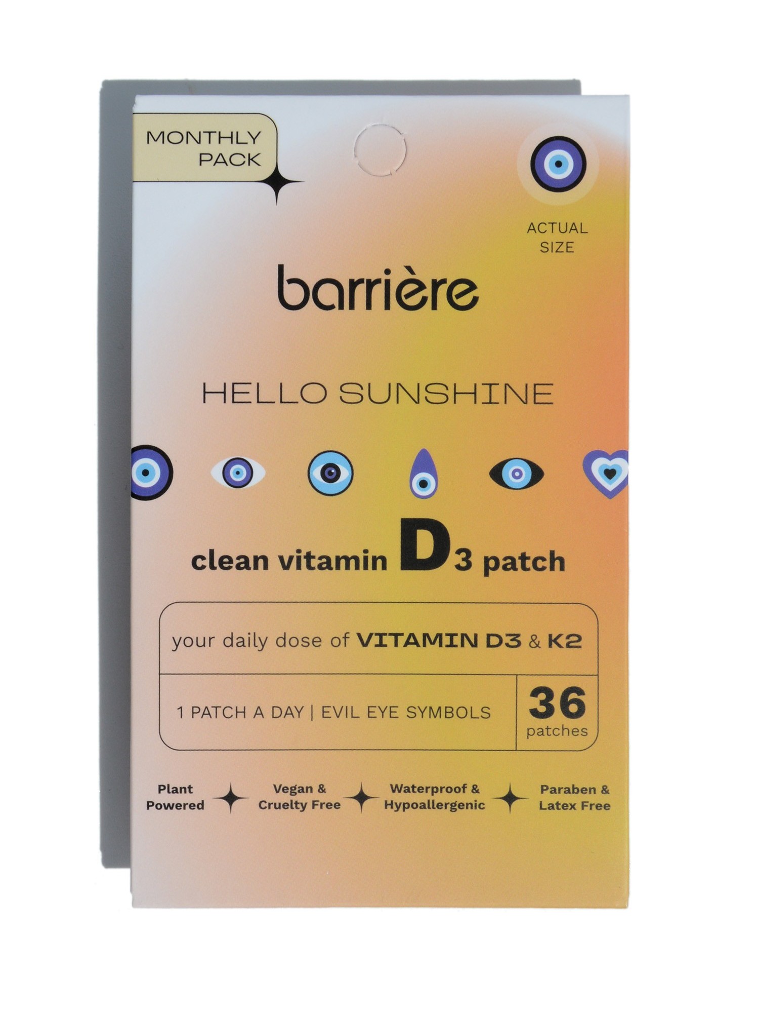 Parches "Hello Sunshine" Ojo Turco de Vitamina D3 de My Barriére
