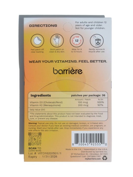 Parches "Hello Sunshine" Ojo Turco de Vitamina D3 de My Barriére