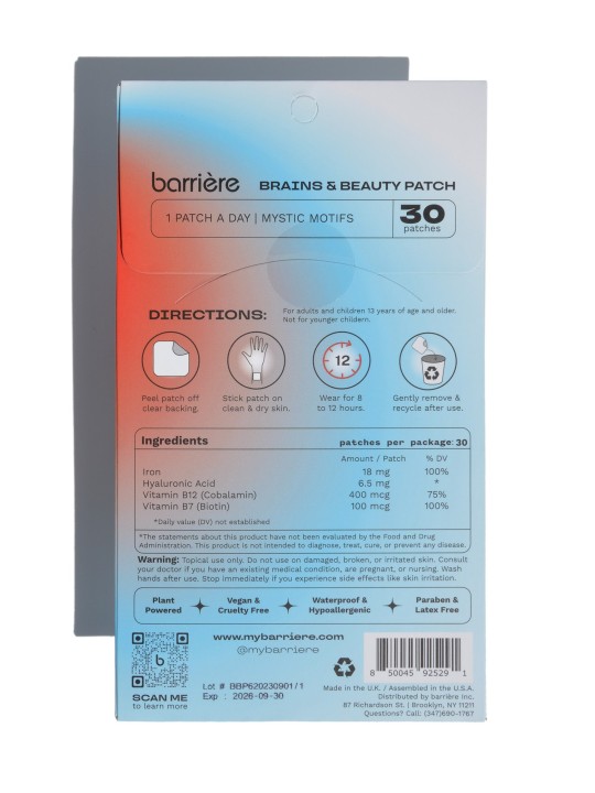 "Cerebro y Belleza" Parches Vitamínicos de My Barrière Pack de 30