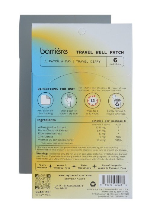 My Barrière Travel Well - Pack de 6 parches  Global Traveler
