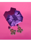Exquisitos Pendientes Morado y oro de Abril & Sandoval