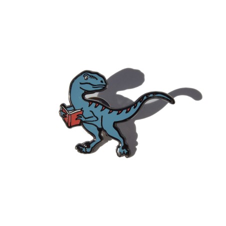Out Of Print Velocireader enamel pin
