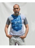 San Fabrizzio Unique T-Shirt with Virgin Cyanotype