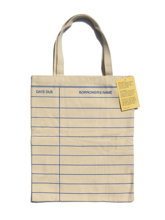 Out of Print Library Card: Natural tote bag