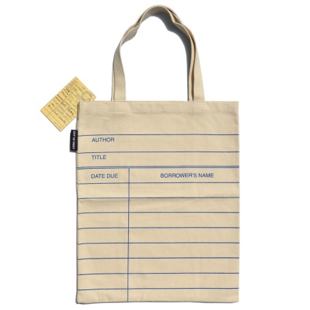 Out of Print Library Card: Natural tote bag