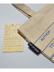 Bolsa de tela natural para tarjeta de biblioteca de Out of Print