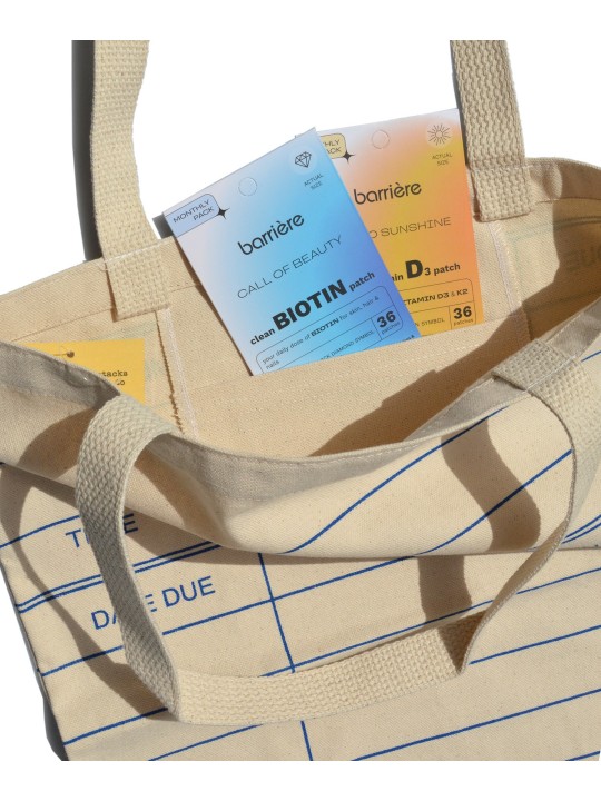 Out of Print Library Card: Natural tote bag