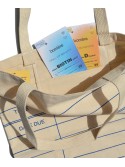 Bolsa de tela natural para tarjeta de biblioteca de Out of Print