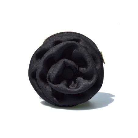 Black Neoprene Flower Pulseta by Celina Martin