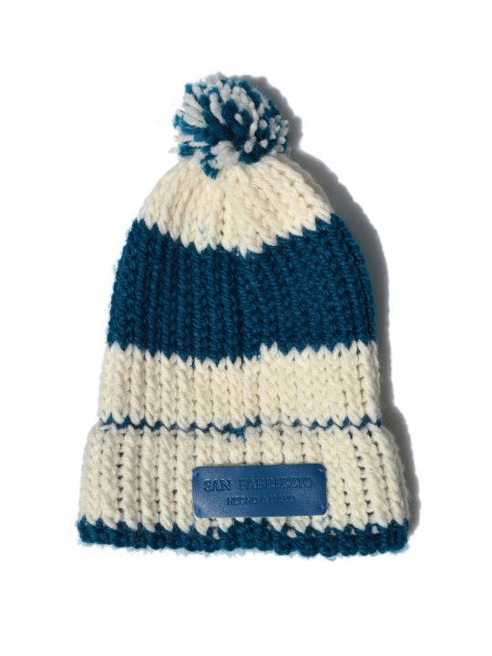 Gorro azul y crema de San Fabrizzio