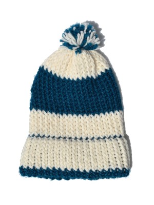 Gorro azul y crema de San Fabrizzio