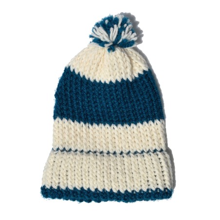 Gorro azul y crema de San Fabrizzio