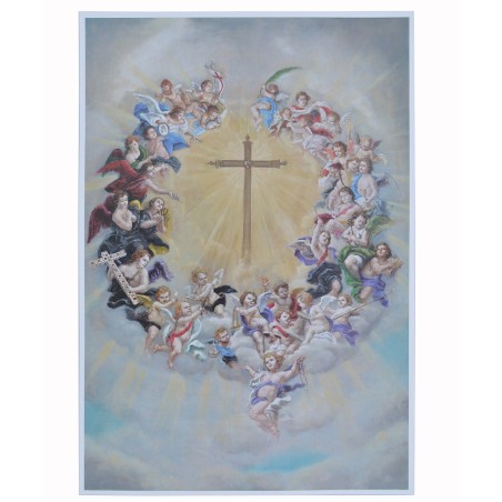 Reproducción en papel de la Pintura Cartel Centenario Santa Cena Grana