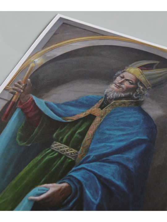 Reproduction on paper of the painting Saint Simeon by Juan Díaz Losada