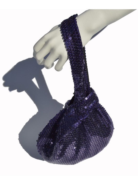 Bolso Shijimi morado ruso en lentejuelas