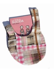 Bolso Shijimi en patchwork en tonos rosa y marrón – Colaboración HOSHI