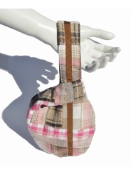 Bolso Shijimi en patchwork en tonos rosa y marrón – Colaboración HOSHI