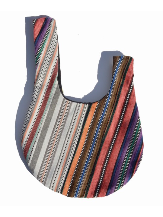 Shijimi patchwork bag in stripes – HOSHI × San Fabriz