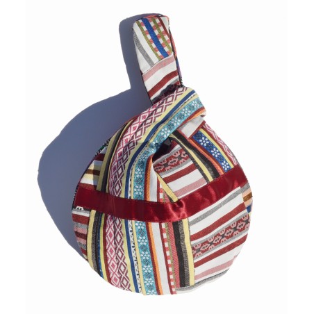 Shijimi patchwork bag in stripes – HOSHI × San Fabriz