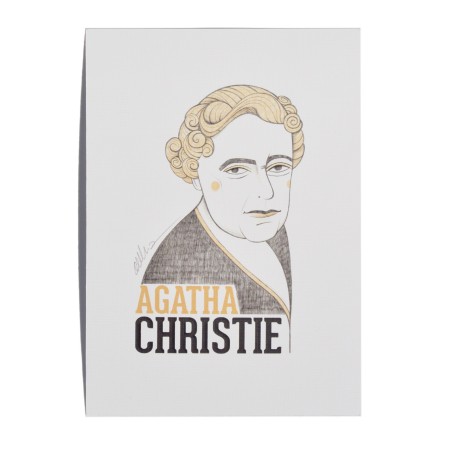 Illustration of Agatha Christie by Olalla Ruiz