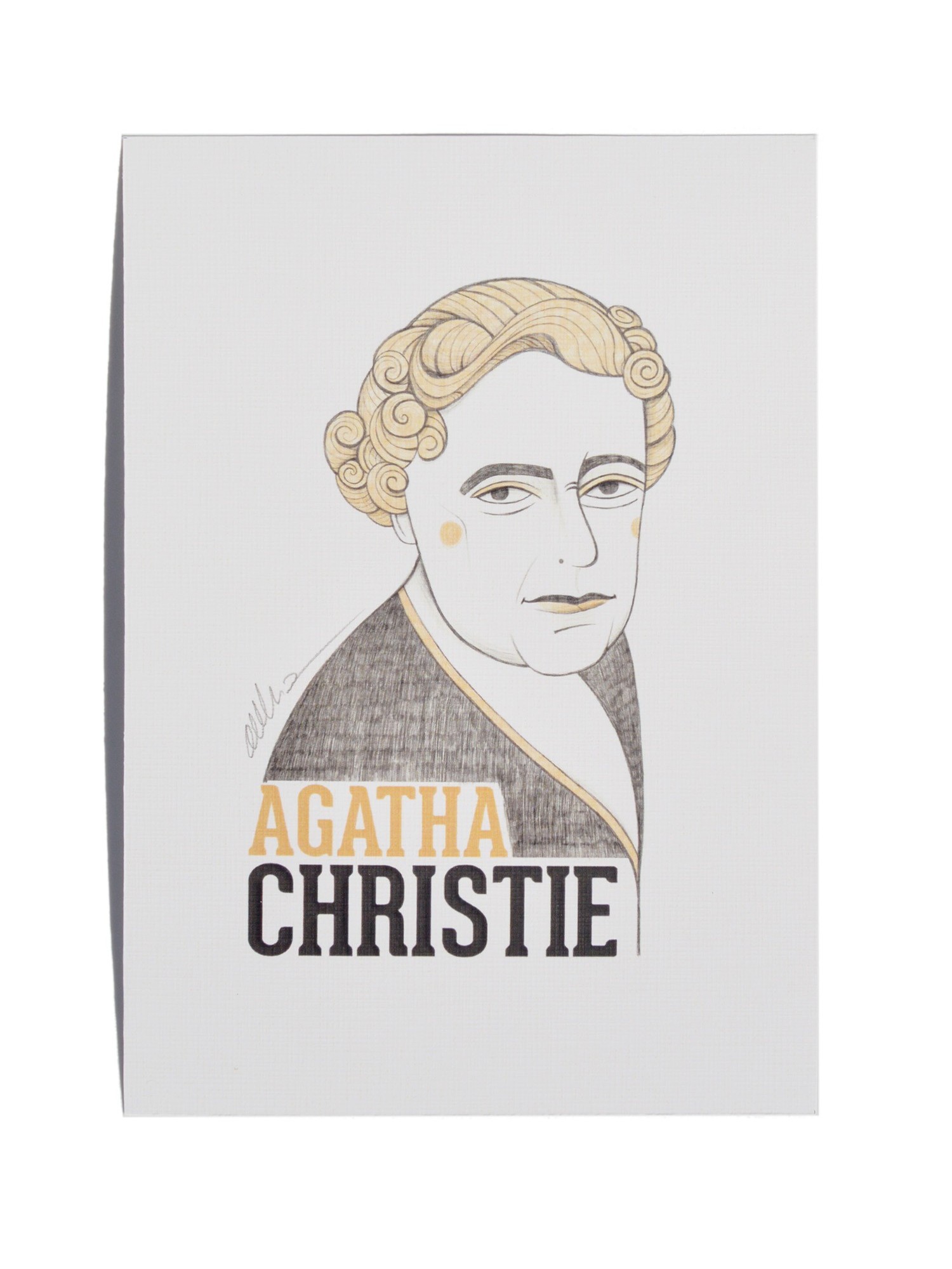 Ilustración Agatha Christie de Olalla Ruiz