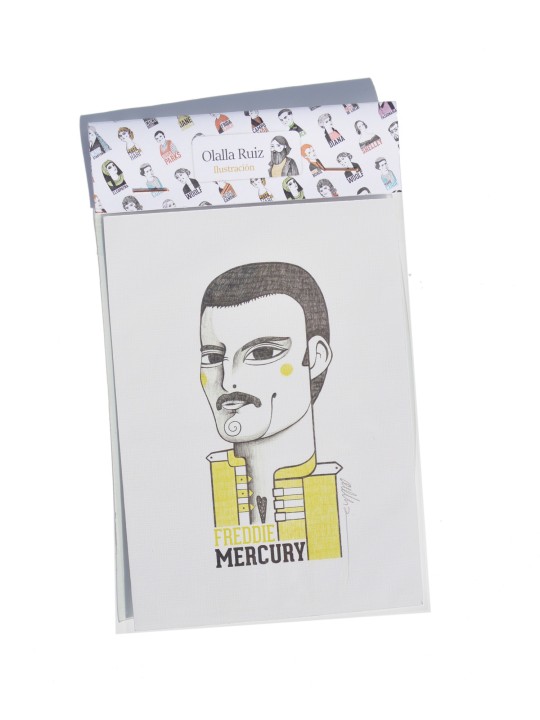 Ilustración Freddie Mercury de Olalla Ruiz