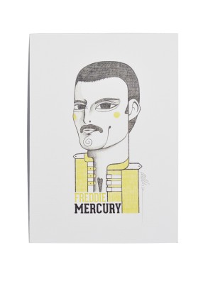 Illustration of Freddie Mercury by Olalla Ruiz