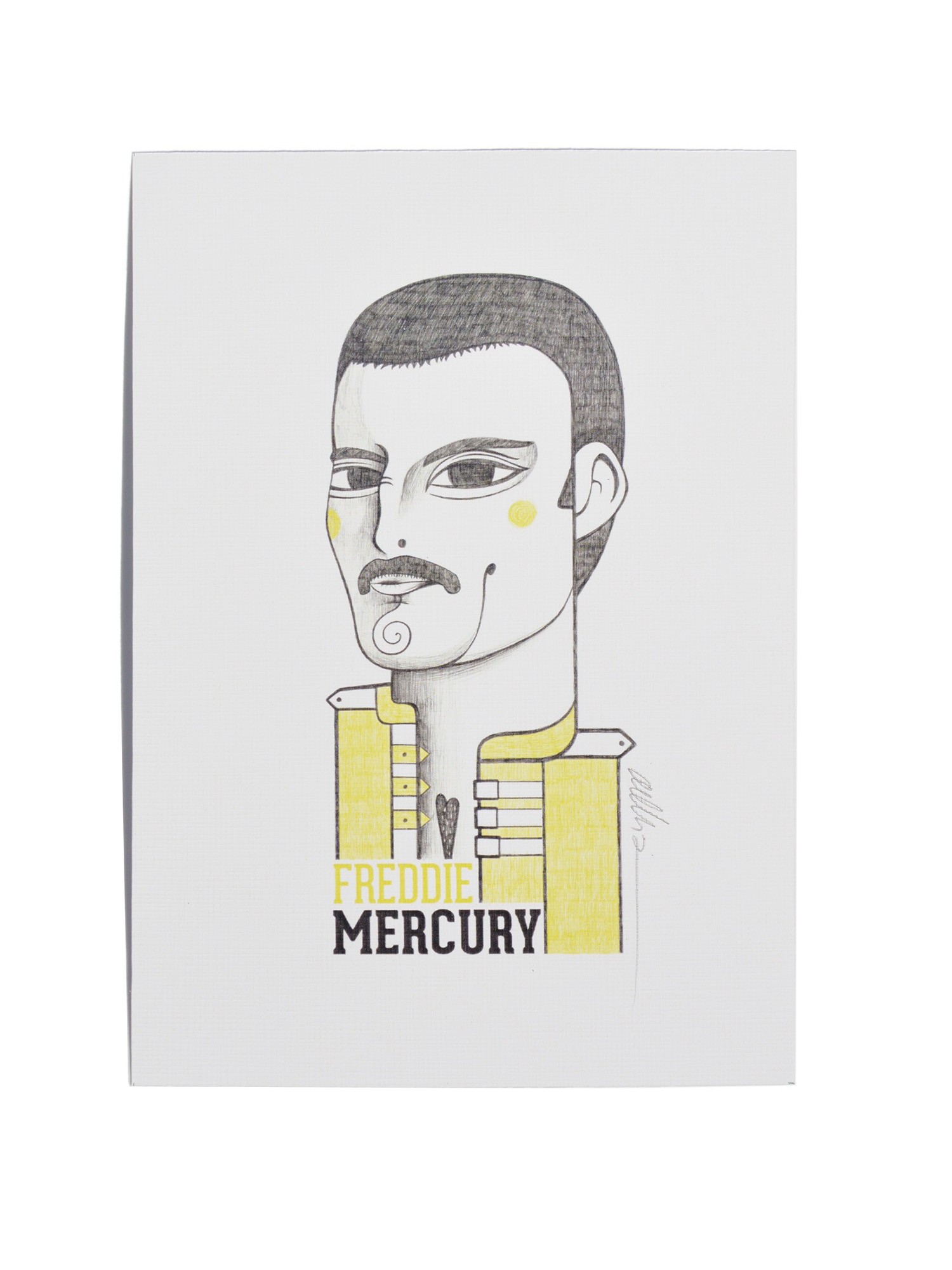 Illustration of Freddie Mercury by Olalla Ruiz