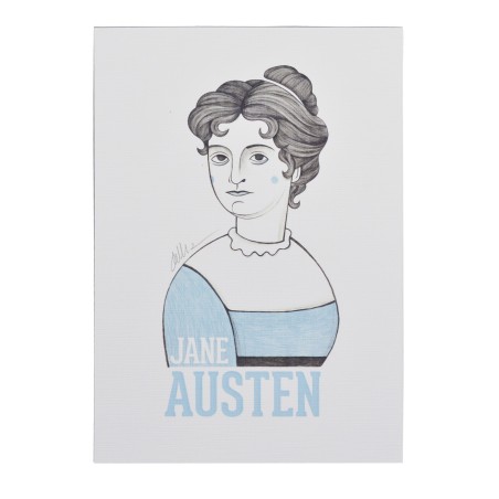 Ilustración Jane Austen de Olalla Ruiz